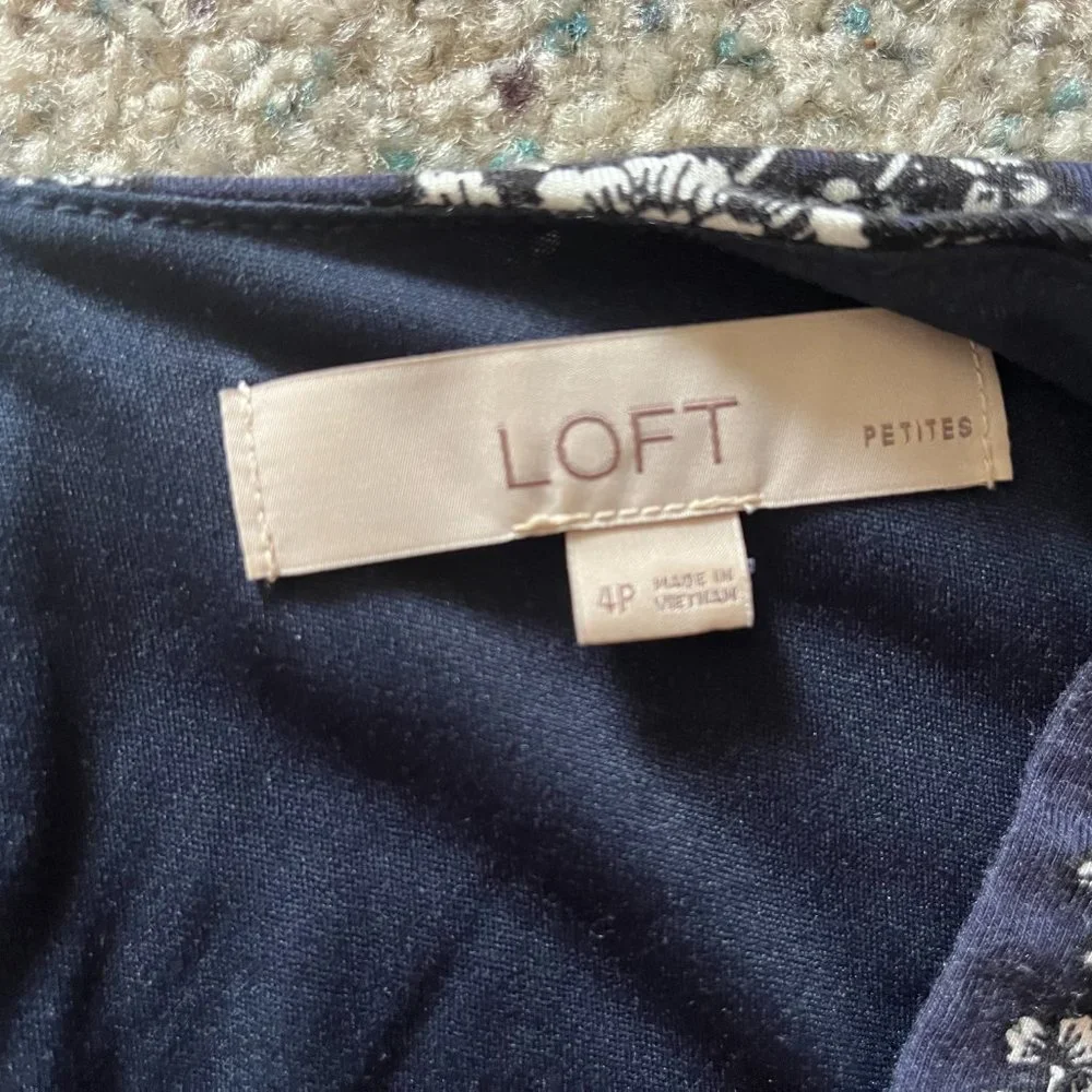 Navy Patterned Loft Dress - Picture 4 of 6